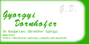 gyorgyi dornhofer business card