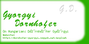 gyorgyi dornhofer business card